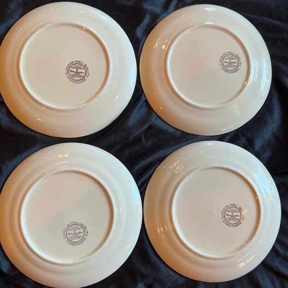 Vintage Hall Jewel Tea Autumn Leaf - Bread Plate Set of 4 6” - Picture 7 of 7